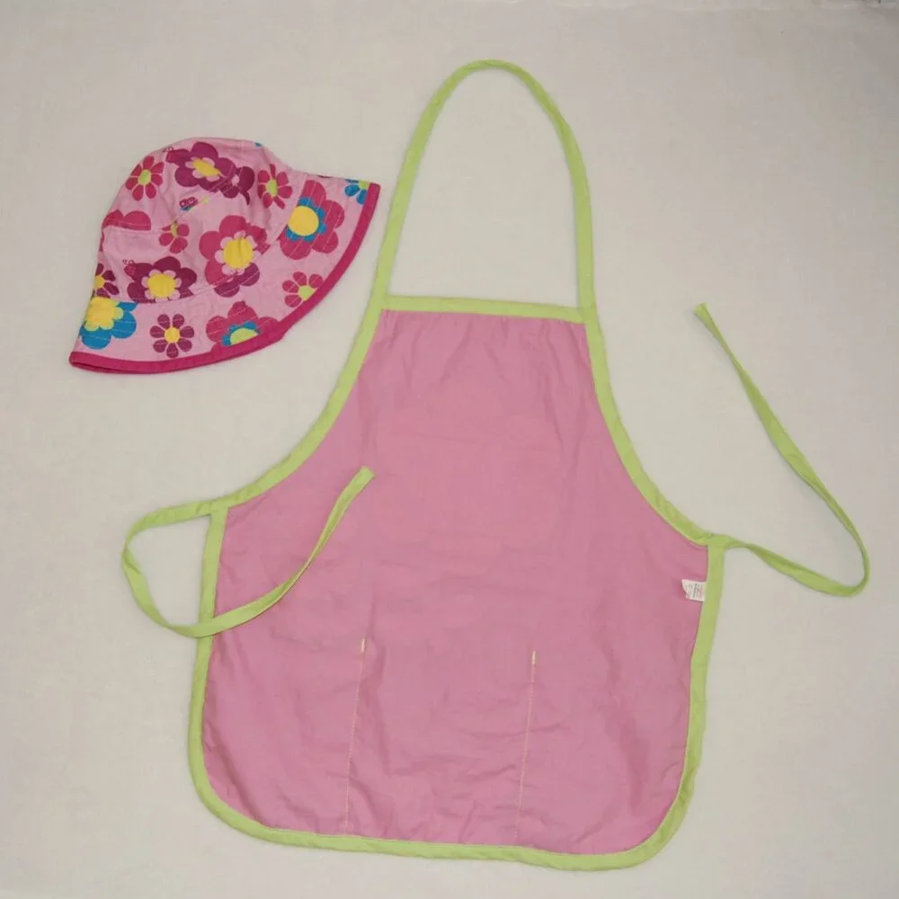 Midwest Gloves & Gear, Toddler (Ages: 3-12), Garden/Arts Apron & Bucket Hat Set